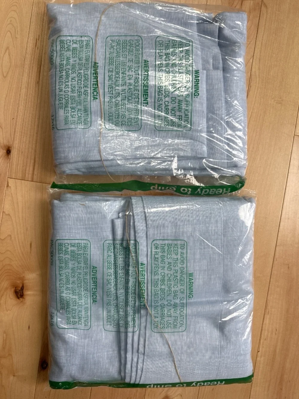 Solino Home 100% Linen Curtain 52 x 120 (2 Panels) Chambray Blue- STORE RETURN